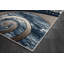 Tapis bleu / brun à motif abstrait Nekizia-494867384