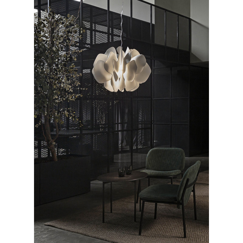Nightbloom 2 - Light Unique Geometric LED Pendant, White, 17.75" H x 18.5" W x 18.5" D