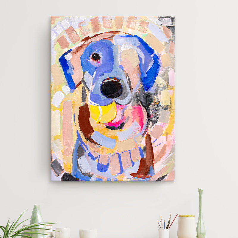 «Playful Lab» par Brandon Thomas, reproduction d'art sur toile tendue, H 20 po x l 16 po x 1,5 po