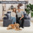 Boneless Modern Corduroy Loveseat Sofa, Compression Cloud Couch with 2 Pillows & 2 Cup Holders, No Assembly Couch in a Box for Small Space-1023267779-1019291159