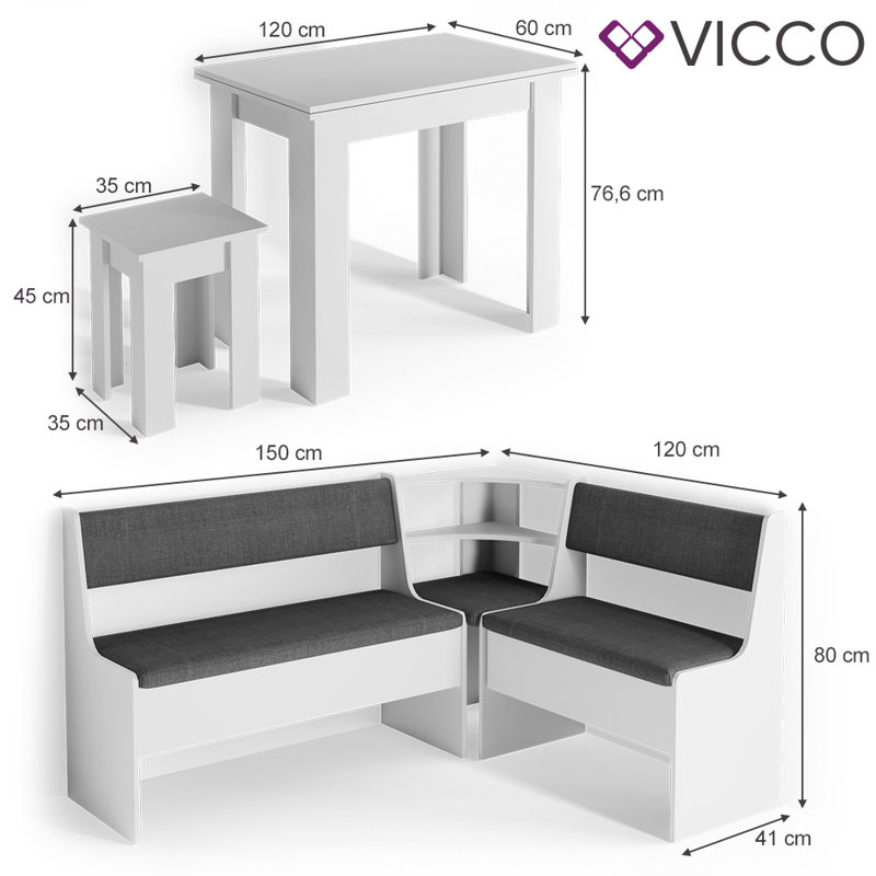 Christofer Dining Set, White