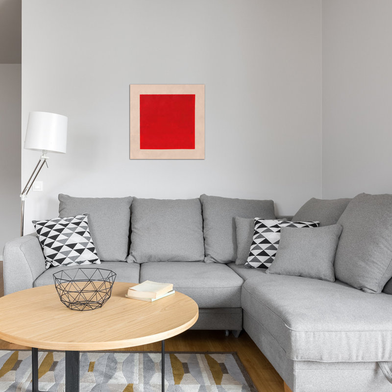 Albree Modern Square, impression sur toile, H 12 po x l 12 po x P 1,5 po, Pas de tapis, Toile tendue