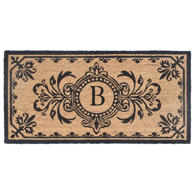 Schuster Personalizable Non-Slip Outdoor Doormat, B, Rectangle 20" W x 40" L