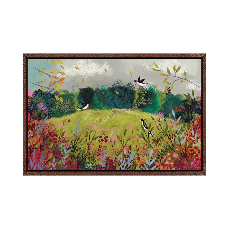 Autumn Days I by Joy Laforme - Print on Canvas, Classic Brown Wood Framed, 152.5 cm H x 101.5 cm W