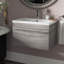 Ensemble de meuble-lavabo mural simple 24 po avec plateau en marbre Arlie-639997300