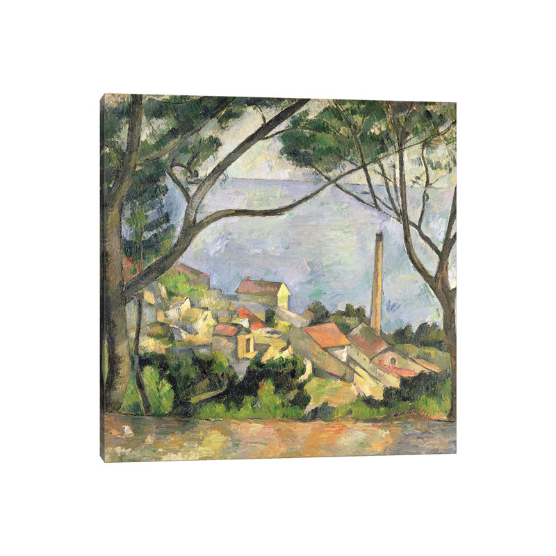 The Sea At L'Estaque, 1878 by Paul Cezanne - Wrapped Canvas Gallery-Wrapped Canvas Giclée