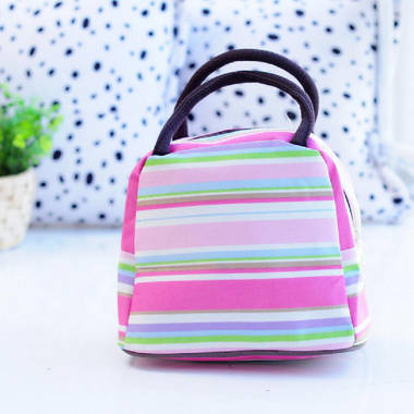 Portable Mini Lunch Box Bag Canvas Bento Box Bag Cute Plaid - Temu