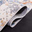 Tapis en polypropylène / polyester tissé à la machine Cherylee en crème / gris / bleu-1371443848