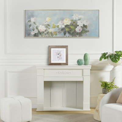 «Panoramic Bouquet», art mural sur toile naturel peint à la main