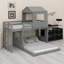 Bunk Bed With Playhouse, Farmhouse, Ladder And Guardrails-1692354672