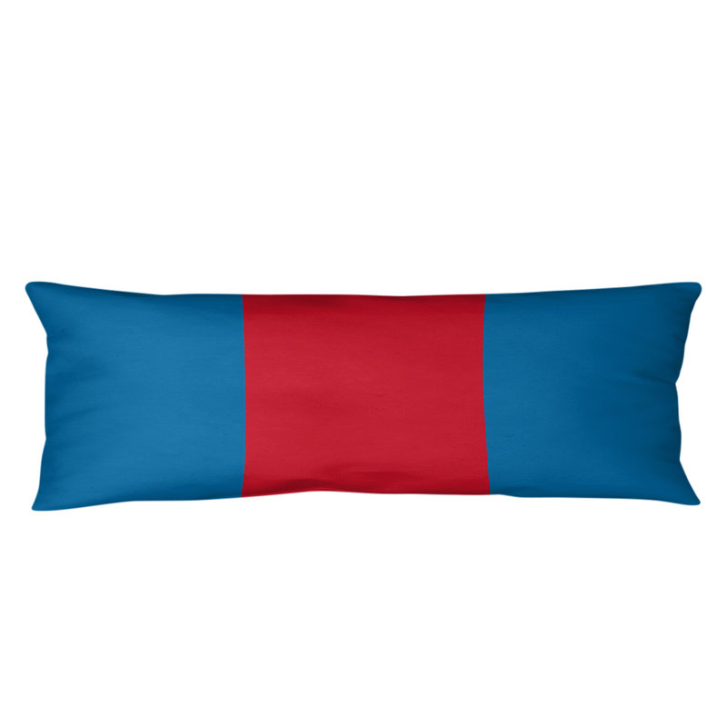 Polyester Medium Pillow, Mississippi Rebellion, Powder Blue/Red Middle