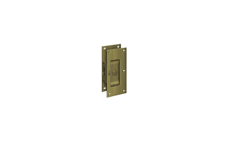 Pocket Door Hardware, Antique Brass