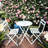 3-Piece Bistro Set White Patio Of Foldable Round Table And Chairs Outdoor Furniture-1350853217