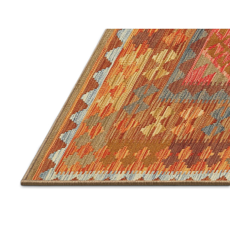 Tapis abstrait brun / rouge, Rectangle 8 pi x 10 pi