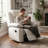 34”W Upholstered Swivel Reclining Rocking Chair-702031718