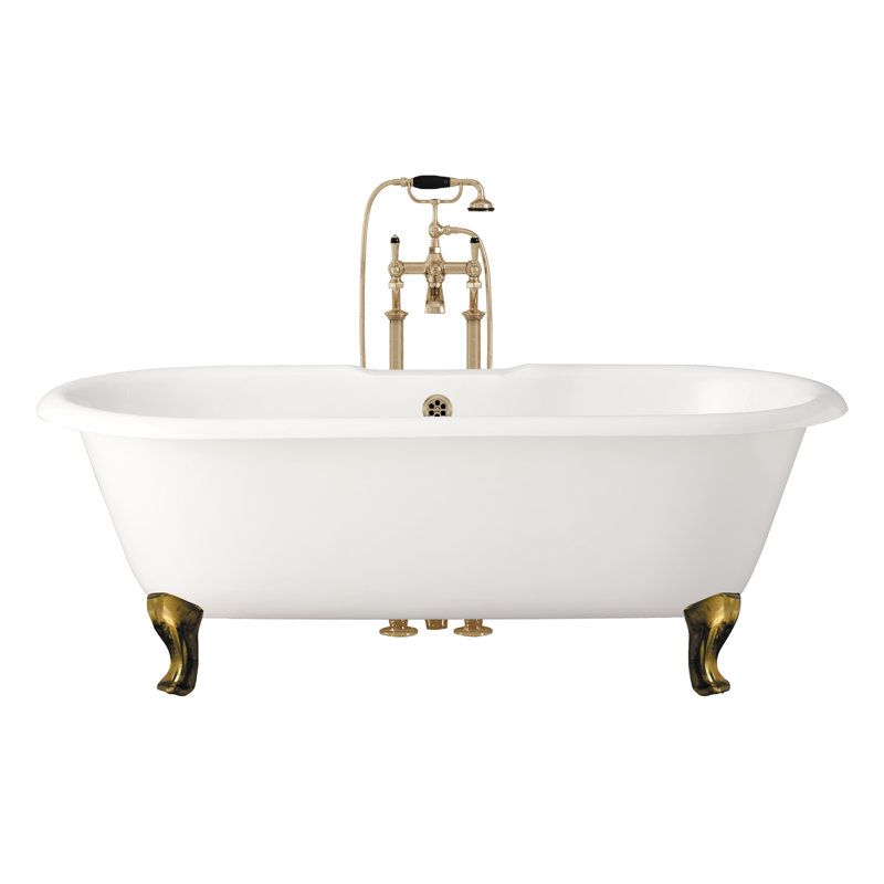 Draycott Bathtub with Decò Feet, Polished Brass