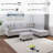 Flannel Storage Ottoman Living Room