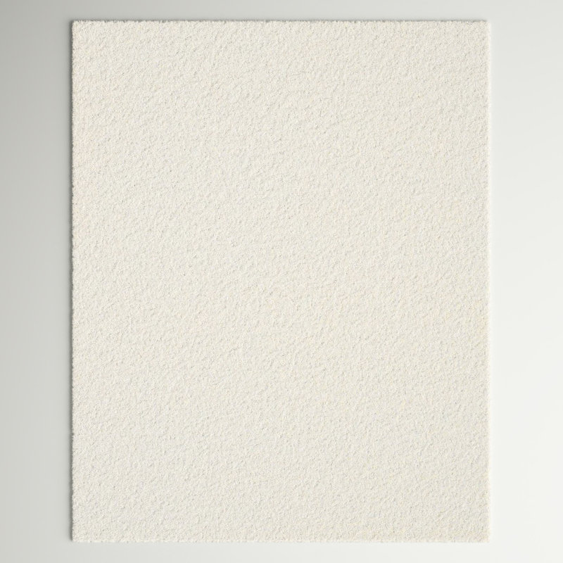 Tapis blanc neige Roshane, Rectangulaire 6 pi 1 po x 9 pi