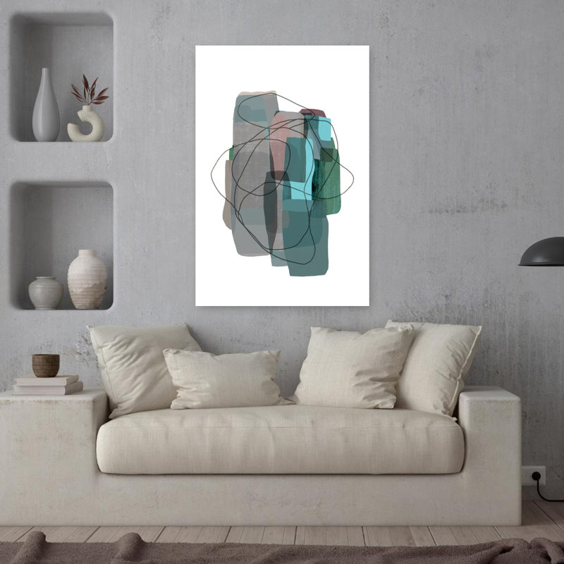 Art contemporain contemporain abstrait, H 36 po x l 24 po