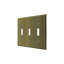 Deltana SWP4763U5 Switch Plate; Triple Standard; Antique Brass Finish