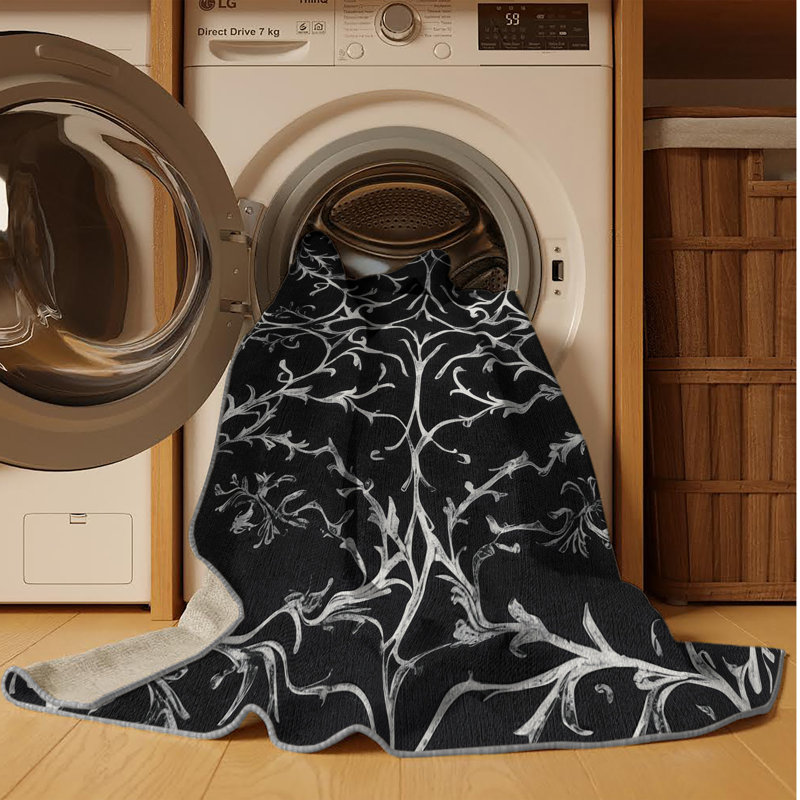 Smoky Petals Rug, Square 4'