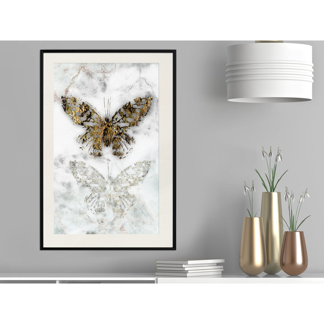 Gerahmtes Poster Butterfly Fossils