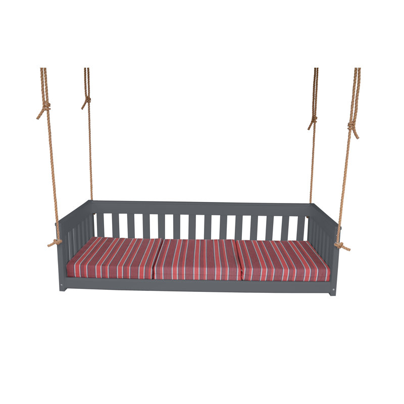 Siège de balançoire Dextra, Rayures rouges, Gris foncé