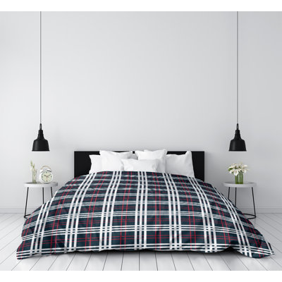 Houston Polyester Plaid Duvet Cover