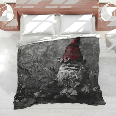 Gnome Bedding Decor Comforter Rustic