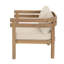 Chaise d'appoint d'extérieur moderne en bois d'acacia avec coussins hydrofuges Darnell pour cour, porche, jardin et patio-131400997