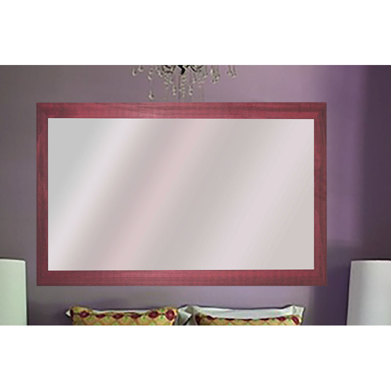 Srihaas Wood Mirror, 53.5" H x 32" W, Pink