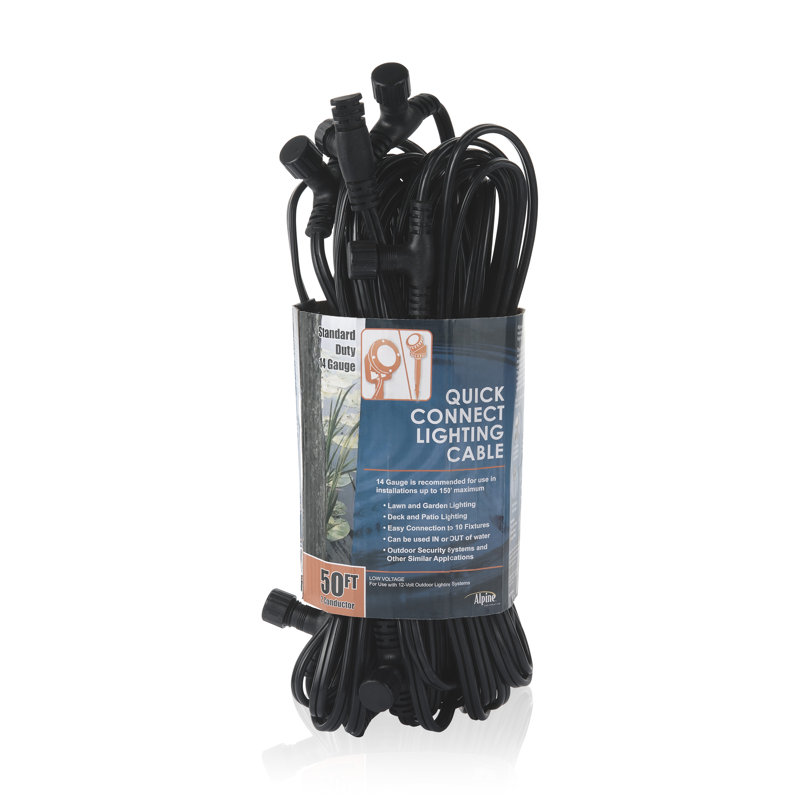 10 Sockets Lighting Cable 50 Feet 14 Gauge