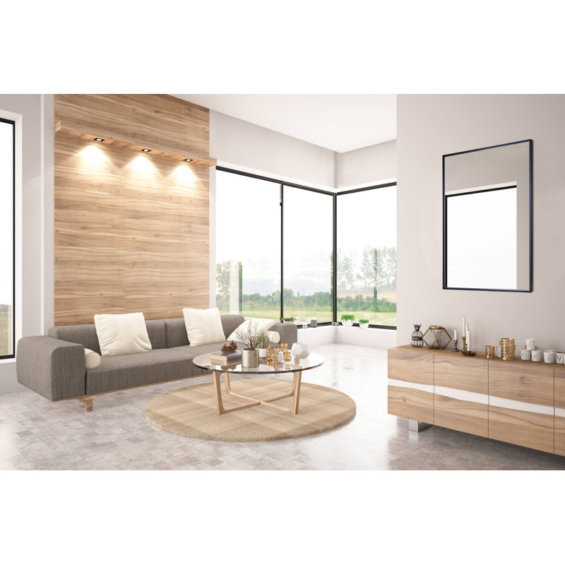 Miroir d'appoint Chasteen, Noir, 33 po x 25 po