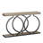 Industrial Console Table 55" - Narrow Long Entryway Sofa Table With Geometric Metal Frame & Vintage Grey Wood Top