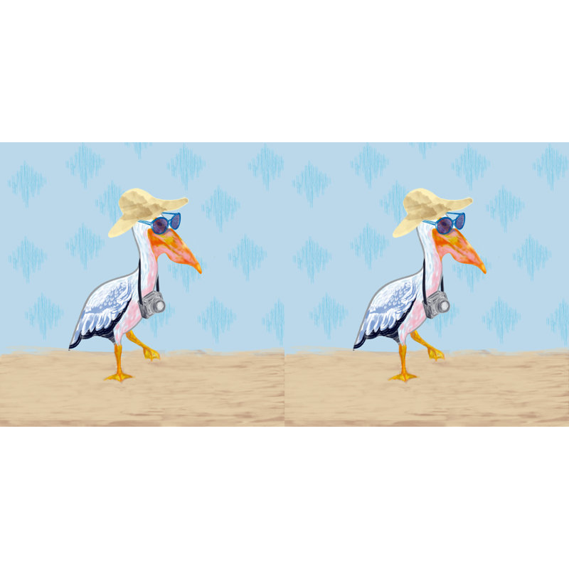 Coussin extérieur Beach, 18 po x 18 po, Bleu