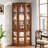 71" Tall Corner Cabinet with Multi-Colour LED Lights, 5-Tier Corner Display Cabinet with Doors