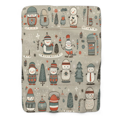 Snowy Time - 1 Piece Premium Blanket