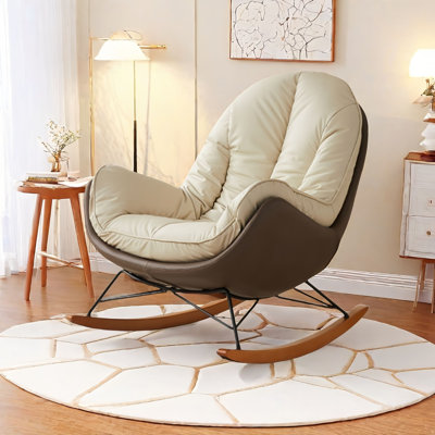 Chaise berçante moderne rembourrée