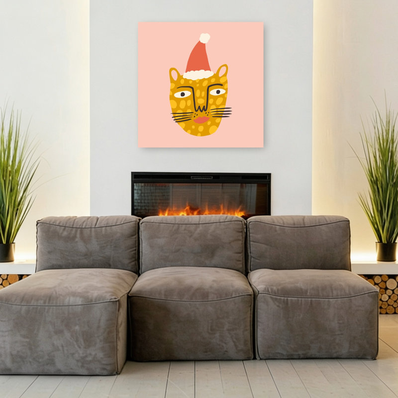 Happychristmasno33, impression d'art mural contemporain, 36" H x 36" W