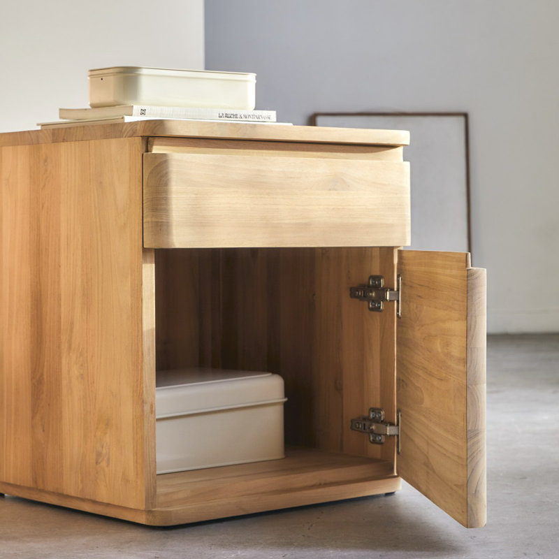 Nino 45cm W Solid Wood Bedside Table