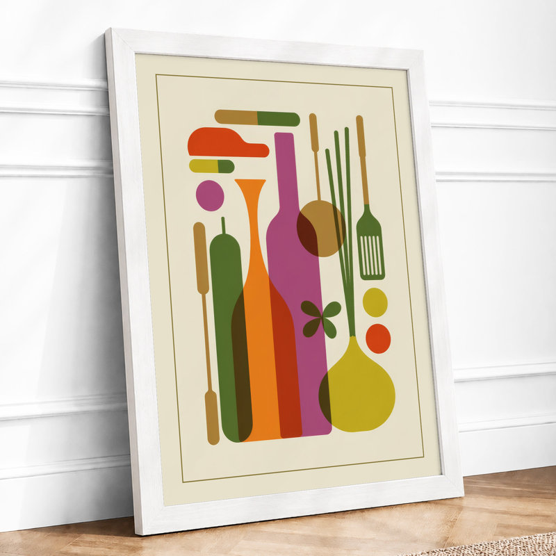 Kitchen Forms Mid-Century - Print, A3 - 42.0 x 29.7 cm, White