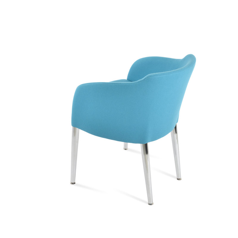 Fauteuil en métal Buca, Turquoise