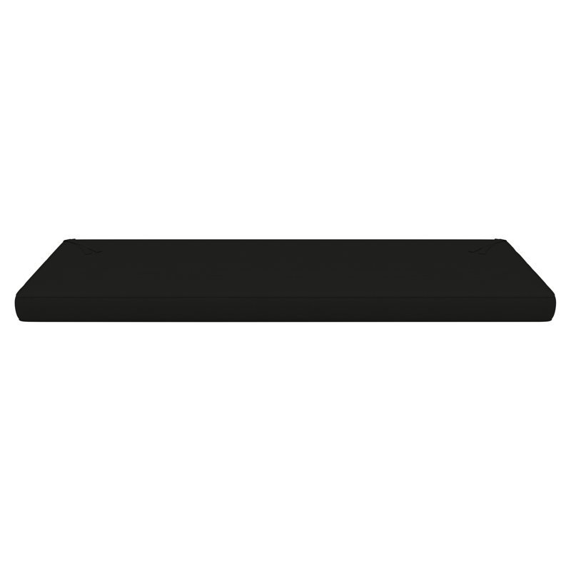 Sunbrella® Outdoor Bench Seat Cushion, 48" W x 18" D, Canvas Black