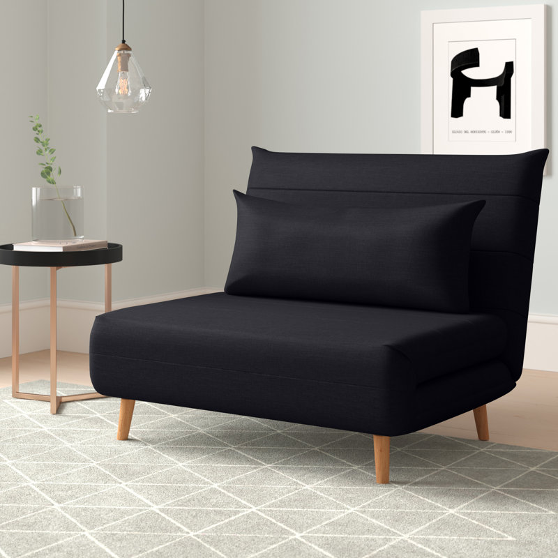 Charlize 2 Seater Sofa Bed, Black