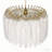 Light Luxury Gold Feather Pendant Light, Height Adjustable With E26 Light Bulb Included