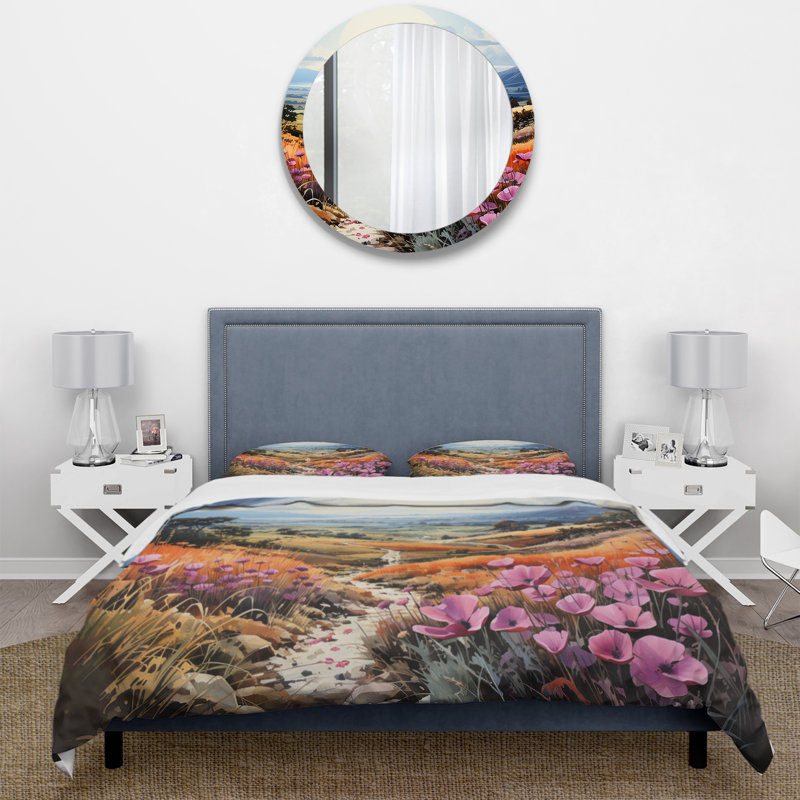 Ensemble de housse de couette en microfibre / polyester Vietnam Da Lat Flower Fields II Bedding