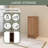 12 Inch Freestanding Bathroom Storage Cabinet, Soft Close Doors, Imitative Oak