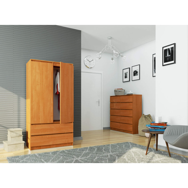 Phoebe 2 Door Wardrobe, Beech
