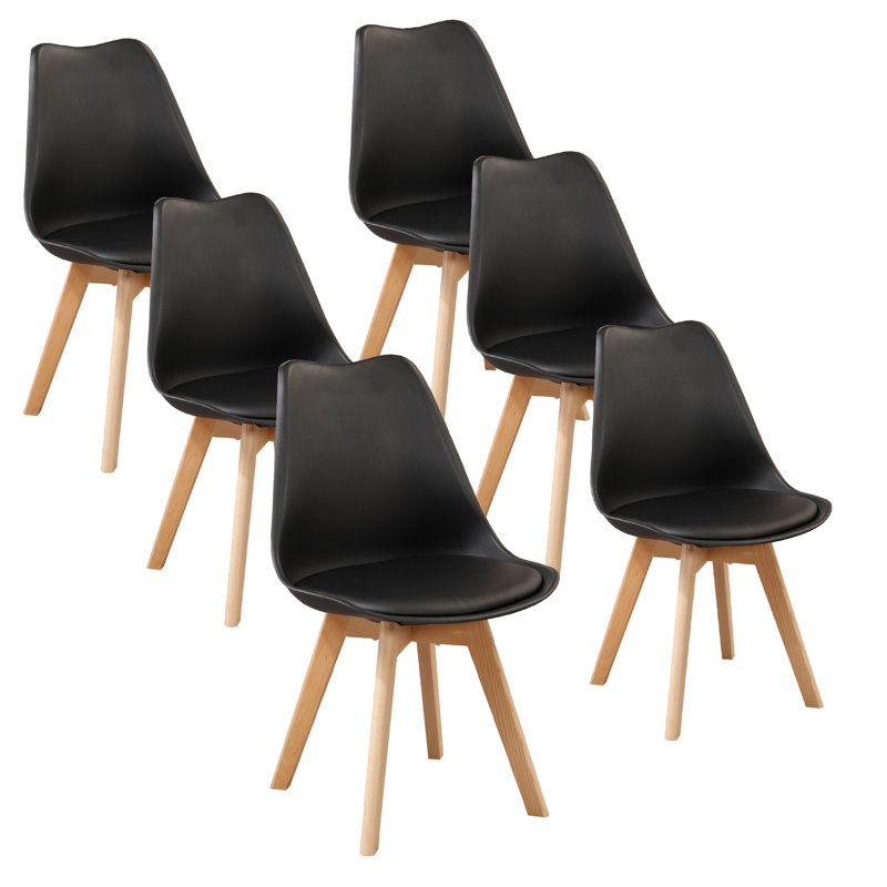 Quade Upholstered Dining Chair, Black, 6