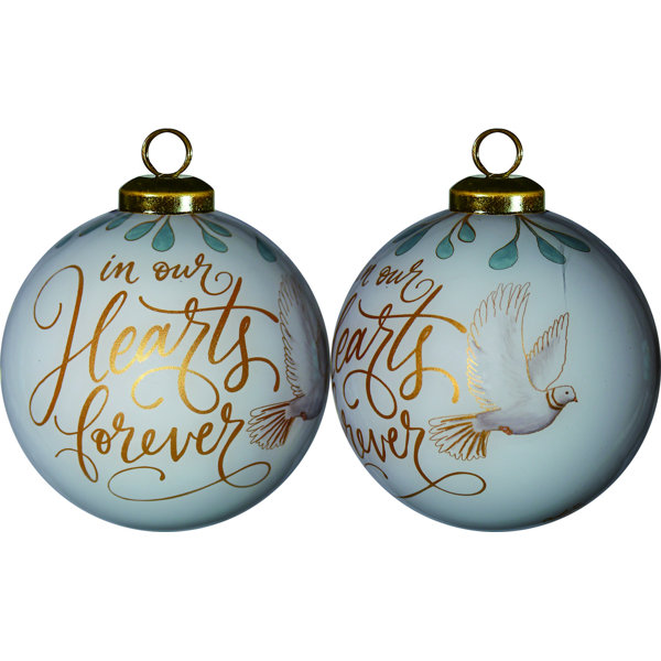 Angel Heart & Dove Hanging Ornaments - 3 Assorted